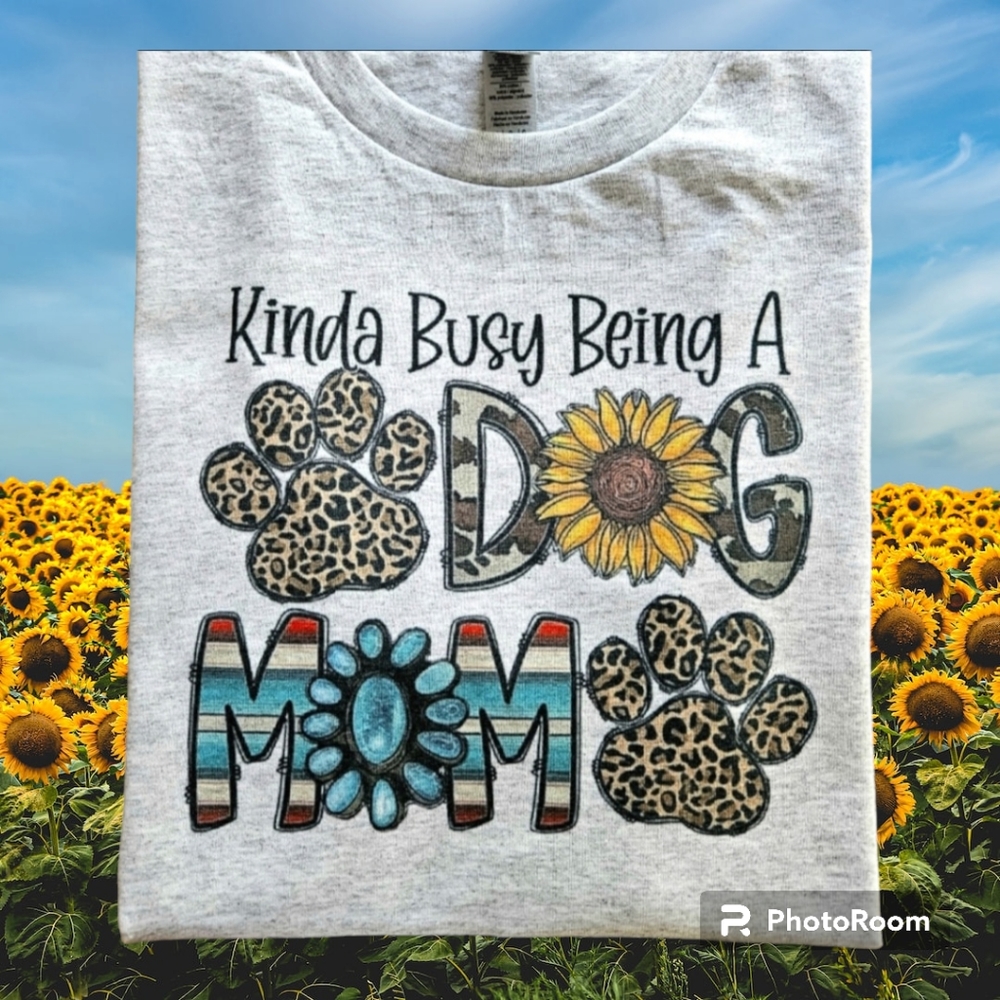 Dog mom shirt sunflower animal print cute popular trending dog mama
